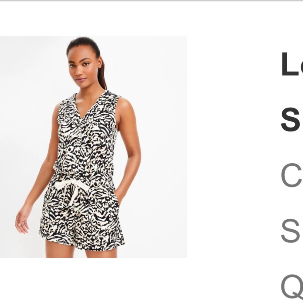 Loft Leopard Print Romper. XL. Never worn.